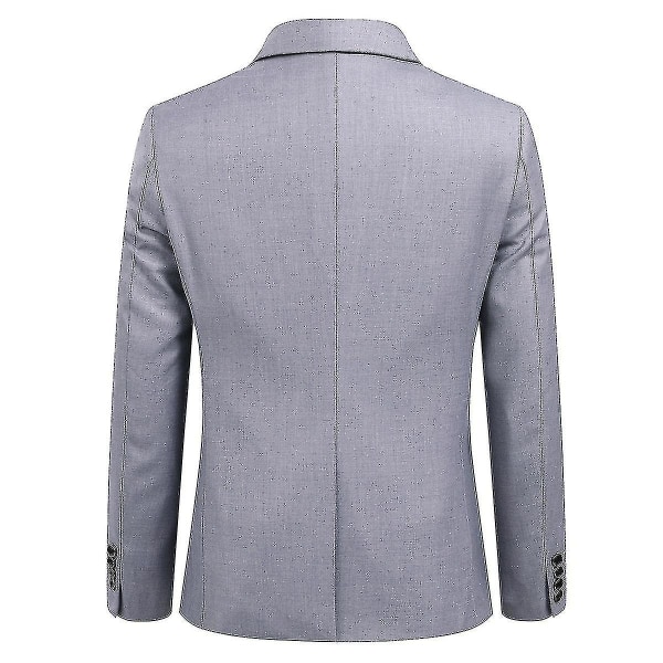Herredragt Business Casual 3-delt jakkesæt blazerbukser Vest 9 farver Z Grey 2XL