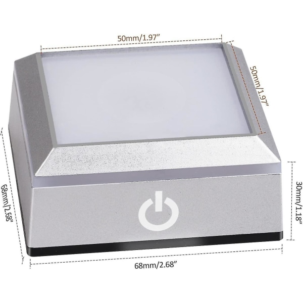 Led lys base show stand display plade med følsom touch switch til 3d laser