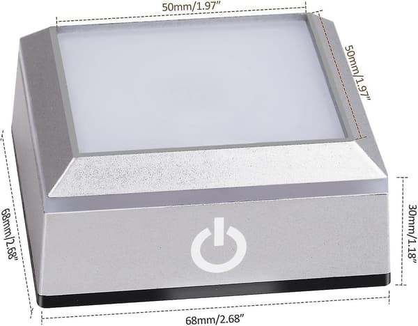 Led lysbase visningsstativ displayplate med berøringsbryter for 3d laser