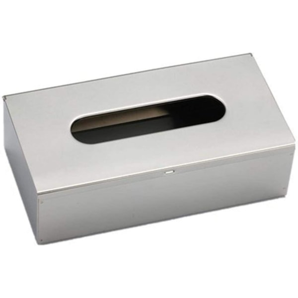 Mjukpapperslåda i rostfritt stål, Mjukpapperslåda för kosmetika, Mjukpappersbehållare, rektangulär låda
