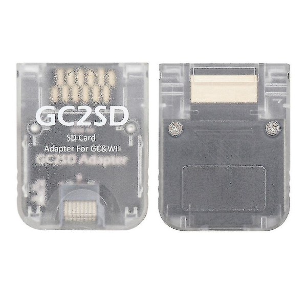2 stk. Gc2sd -sd-kort Gc2sd til Sd-kortadapter til konsoller Sd2sp2, gennemsigtig
