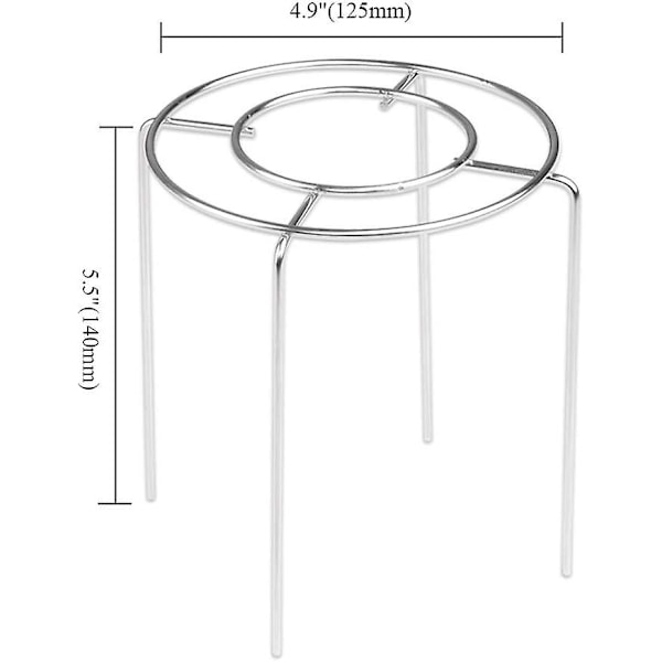Rustfrit Stål Kagekølegitter Rundt Omvendt Chiffon Kagekølestativ Med 4 Høje Ben