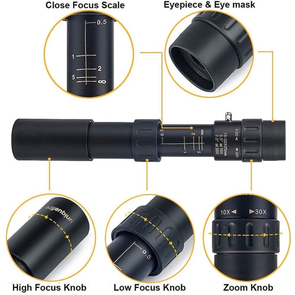 10-300x40 Dubbel Fokus Antireflex Grön Multibelagd HD Militärt Hög Energiförstorings Optiskt Dag & Natt Synomfång Teleskop Vandring Klättring