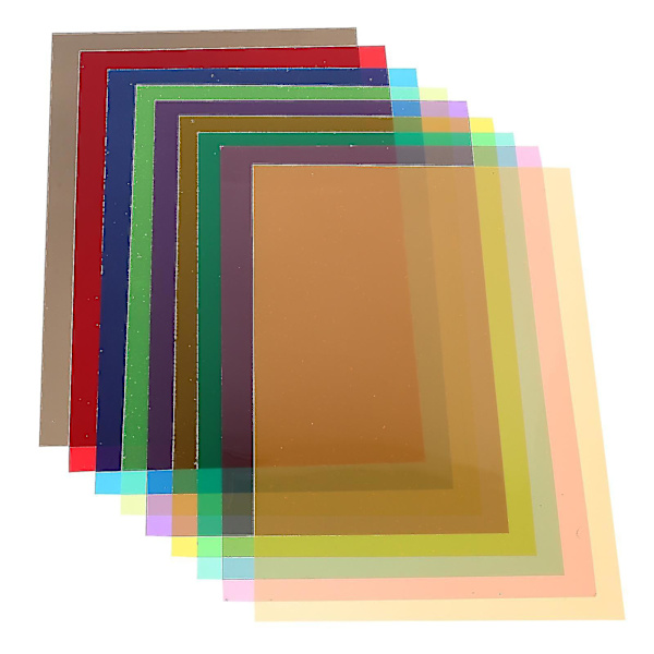 9 stk Fargekorrigerende Geler Lysfilter Filmer For Blits