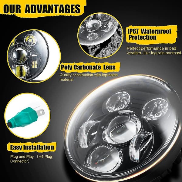 Led forlygte komplicerer Harley Davidson Motorcycle Nightster forlygte