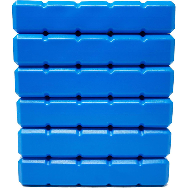 Set med 6 Ispaket, 400 ml Var, 6 Blå Kylämnen för Kylväska eller Kylbox