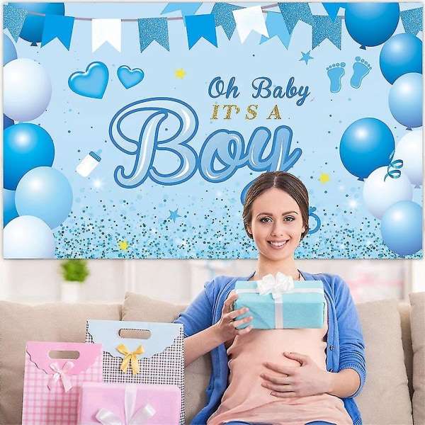 Baby Shower Party Bakgrund Dekorationer, Hållbar Tyg Tillverkad Baby Shower Banner Bakgrund Fotobås