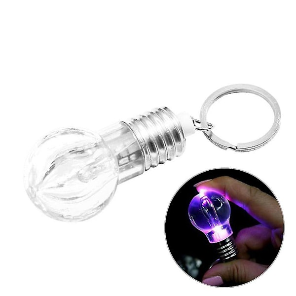 10 st unika design färgglada skiftande bärbara mini LED-lampor nyckelringar