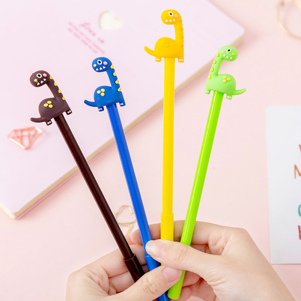 Animal Cute Dinosaurs Cone Gel Ink Pen Cute Kawaii Black Writing Pens