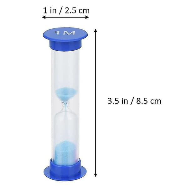 Sand Timer Timglas 30sek/ 1min/ 2min/ 3min/ 5min/ 10min, 6st