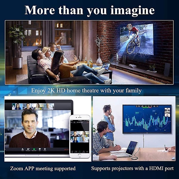 S8 S9 Mobiltelefon Adapterkabel Typ-c till Hdmi Usb3.1 Android On-screen Kabel 4k Hdtv Kabel