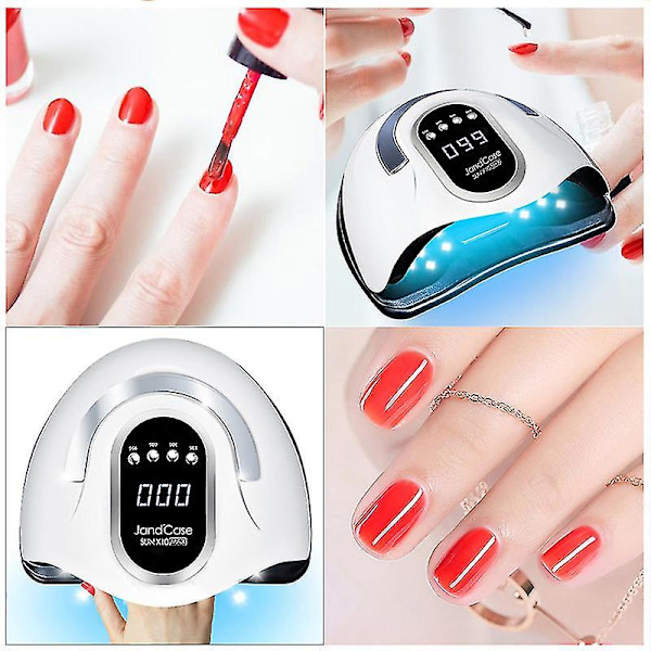 66leds UV LED-nagellampa för torkning av nagelgelpoleringstork Manikyr Salong 57 LEDs UK Plug