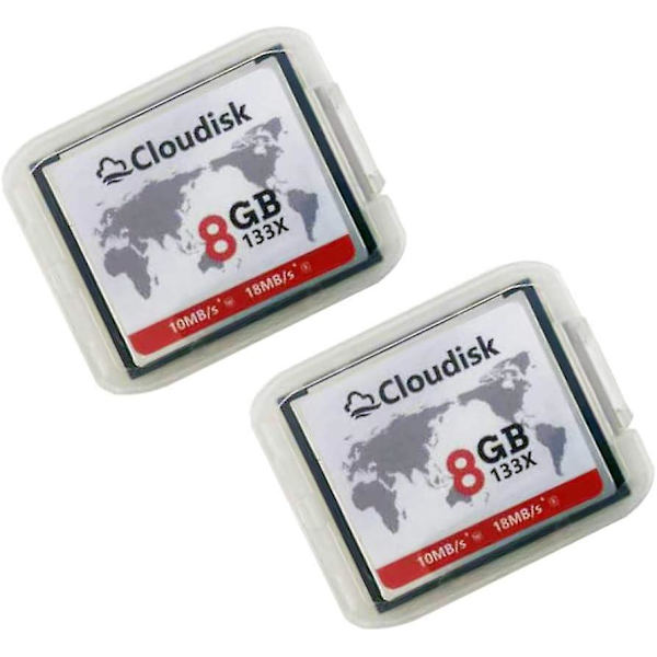 Kompakt Flash-hukommelseskort CF-kort High Speed-læser kamerakort til DSLR (8GB2PK)