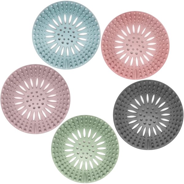 Hair Catcher Durable Silicone Stopper Shower Drain Cover