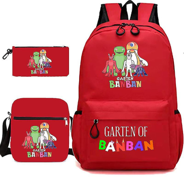 Garten Of Banban Klass Trädgårdsspel Student skolväska Tredelad ryggsäck för barn red5