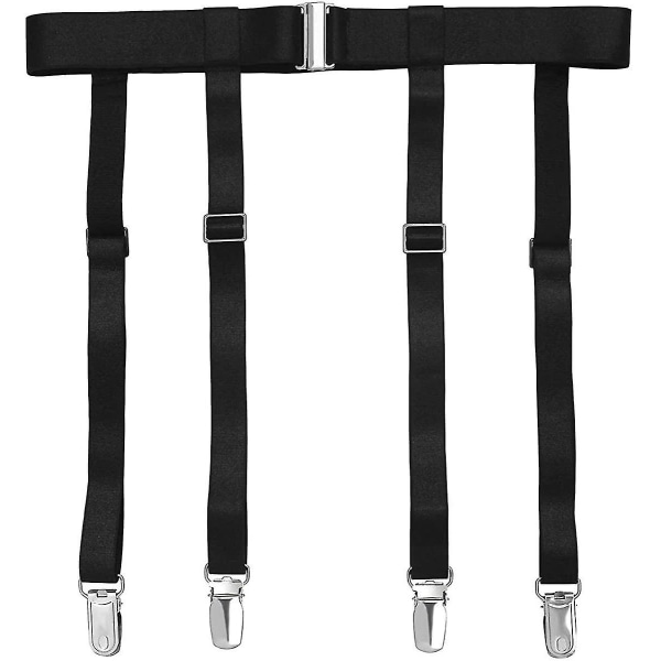 Strømpebånd til kvinder Enkelthed Sexede sokker Suspender til strømper med 6 metalclips