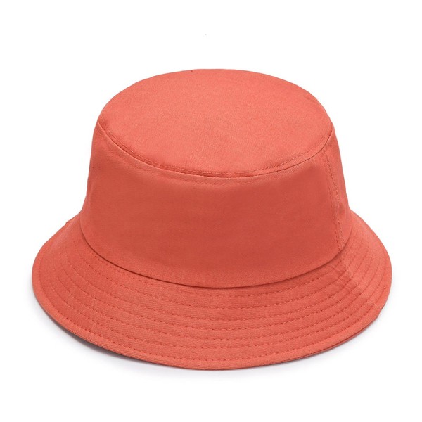 Hink med bred brätte Unisex solhatt enfärgad herr dam (orange)