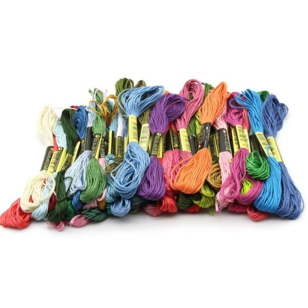 100 dockor broderigarn/Moulin garn - Flerfärgad