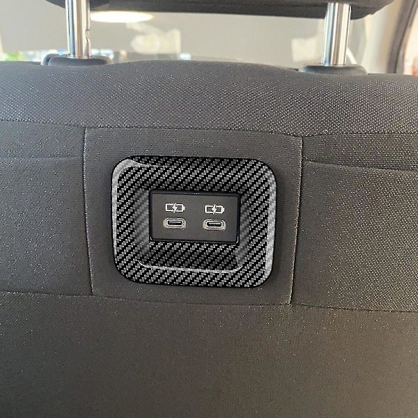 For Sienta 2023 2023 Bil Bak USB Utstyre Lading Port Beskyttende Deksel Ramme Panel Sølv Rhd