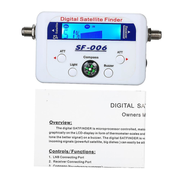 Digital Satellitsökare Satellitsignalmätare Mini Digital Satellitsignal Sökare Mätare Med Lcd-display Digital Satfinder Med Kompass