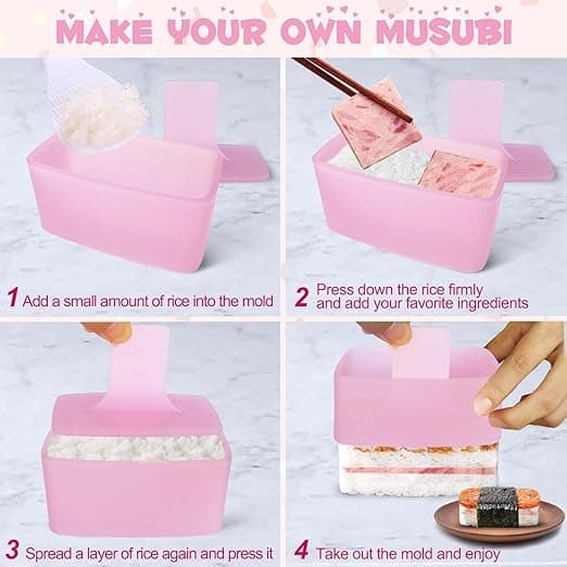 Onigiri-form, 3-pak risform, klassisk trekant risballform maker sushiform