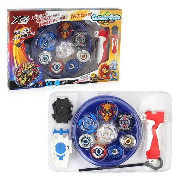 Spinning Toy Metal Beyblade Burst Arena Gyro Fighting Gyroscope Launcher blue