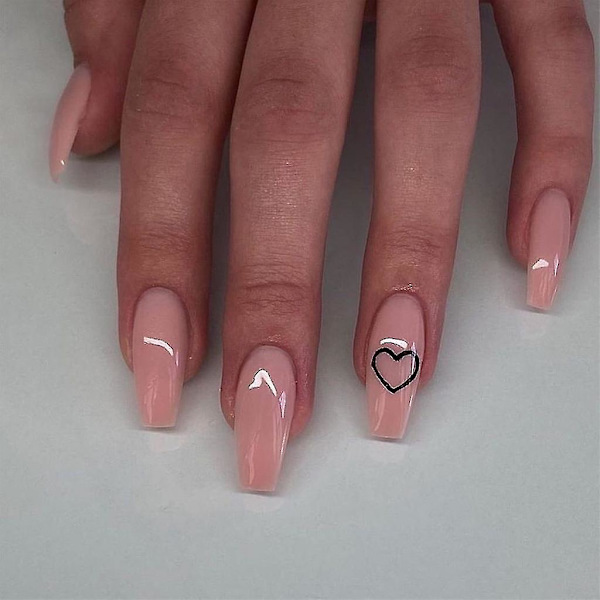 24 stk Ballerina Ballerina Falske Negler Diy Buttterfly Falske Negletips Manikyr