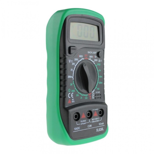 Digital LCD Multimeter Voltmeter Ammeter AC/DC/Ohm Volt Strøm Test Tester