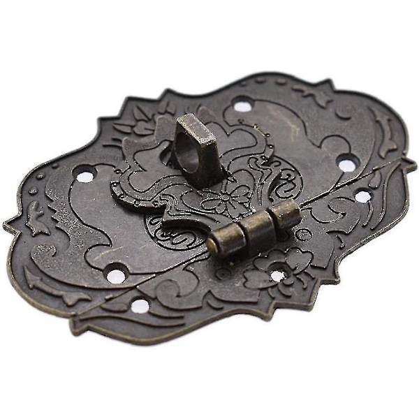 Antik trälåda hasp vintage smyckeskrin presentask resväska hasp krok möbelspänne spänne lås,