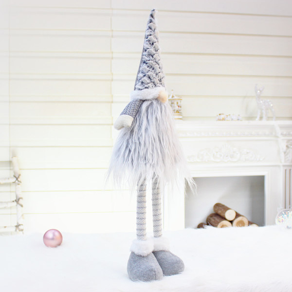 Pääsiäistipun koriste, käsintehty pehmo, kasvoton nukke, ruotsalainen tonttu tai haltija 32026 gray doll