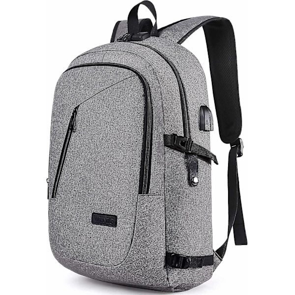 Laptop Ryggsäck Män, 17 Tums Laptop Anti-Stöld Ryggsäck Väska Skolryggsäck Busi