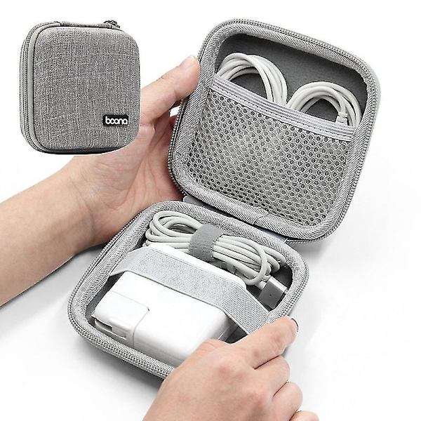 Bärbar Hörlursförvaringsväska Hårdskaligt Digitala Gadgets-fodral Eva Bluetooth-väska Datakabel Mac-laddare U-disk Skyddande fodral