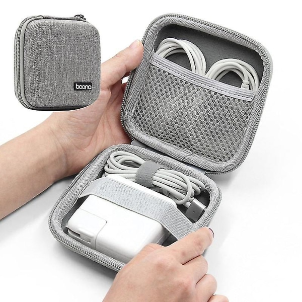 Bærbar øretelefonoppbevaringsveske Hard skall Digital gadgetveske Eva Bluetooth-veske Datakabel Mac-lader U-disk Beskyttende deksel