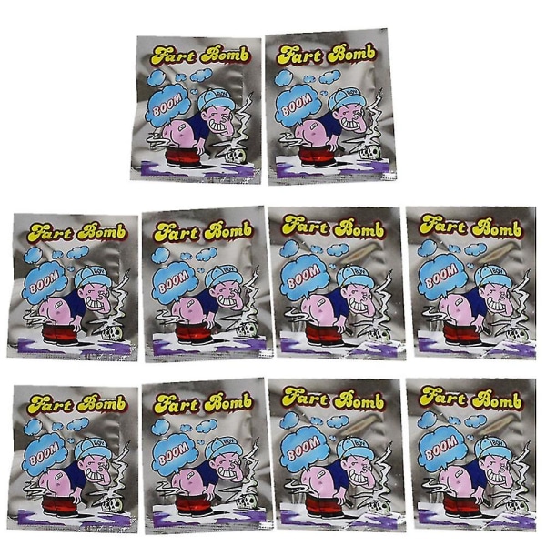 10 stk. Fantastiske bombe Nasty Smelly Fart Bags Prank Joke Trick Party Filler Morsomme Gags