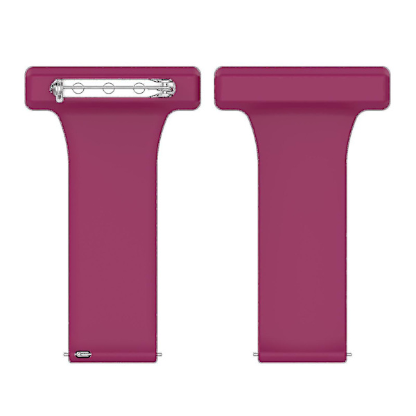 Silikonklockarmband 20 mm för Garmin Vivomove Style med sjuksköterskeficka och nålfäste Wine red