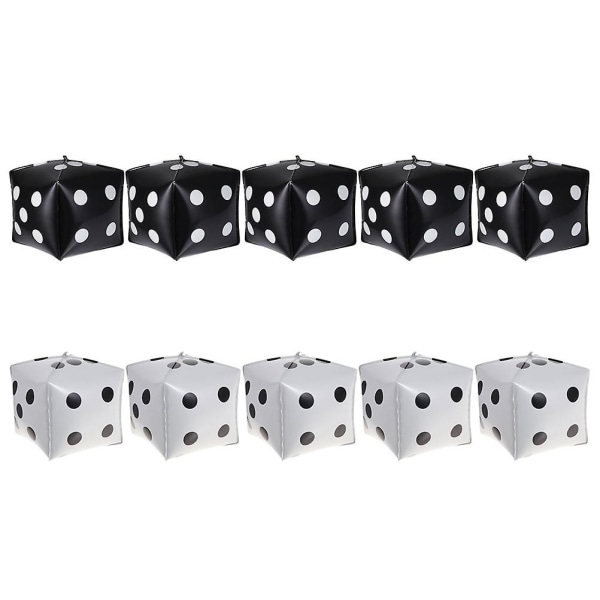 10pcs Dice Balloon Aluminium Foil Balloon Casino Theme Party Decorations