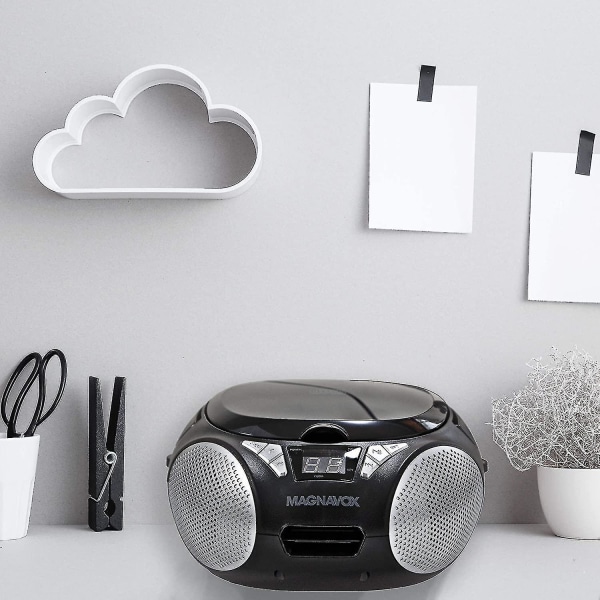Kryc-magnavox Md6924 Kannettava CD-soitin AM/FM-stereoradio, Musta | CD-r/cd-rw-yhteensopiva | LED-näyttö | Aux-portti tuettu | Pro