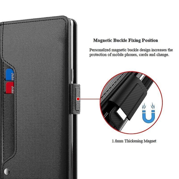 All-inclusive magnetiskt case i läder Kompatibel med ingenting Telefon 1 med kortplatser Stativ Pink