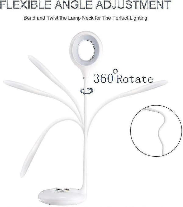 Barnes skrivebordslampe dimbar leselampe USB-lading