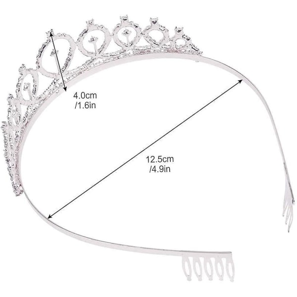 Bryllupstiara Brud Tiara Krystal Rhinestones Tiara Krone Med Kam Til Brud