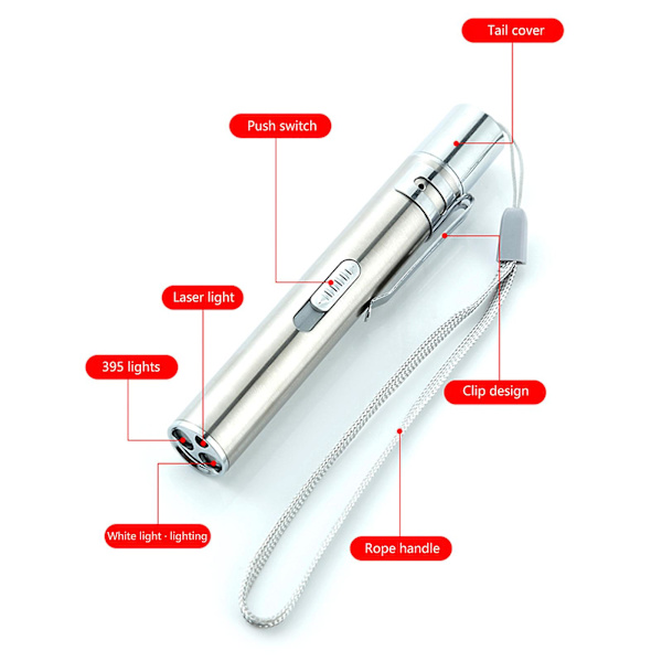 USB-laddningsbar Praktisk Pennlampa Mini Sjukvårdsfackla LED-ficklampa Lampor