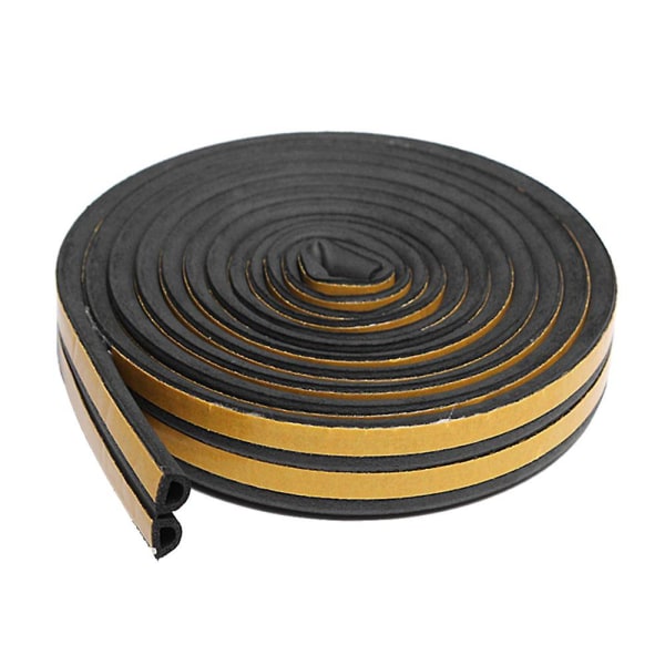 5m Foam Self Adhesive Door Window Weatherstrip Seal Strip D 9x6mm Black