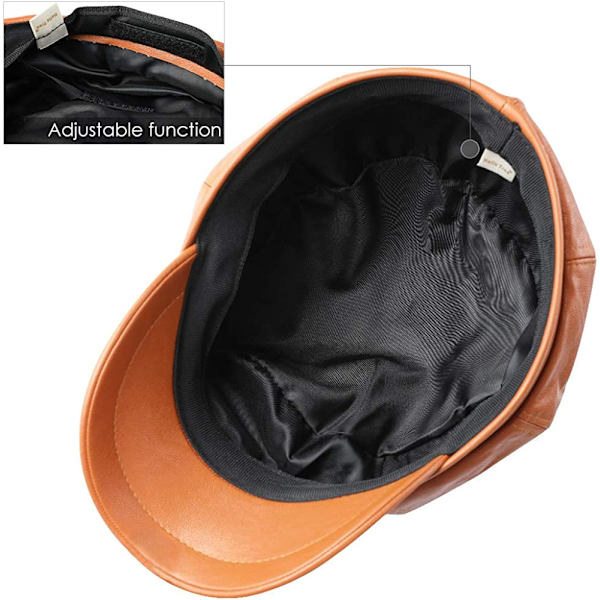 Kvinners Klassisk Ensfarget Beret (Brun)