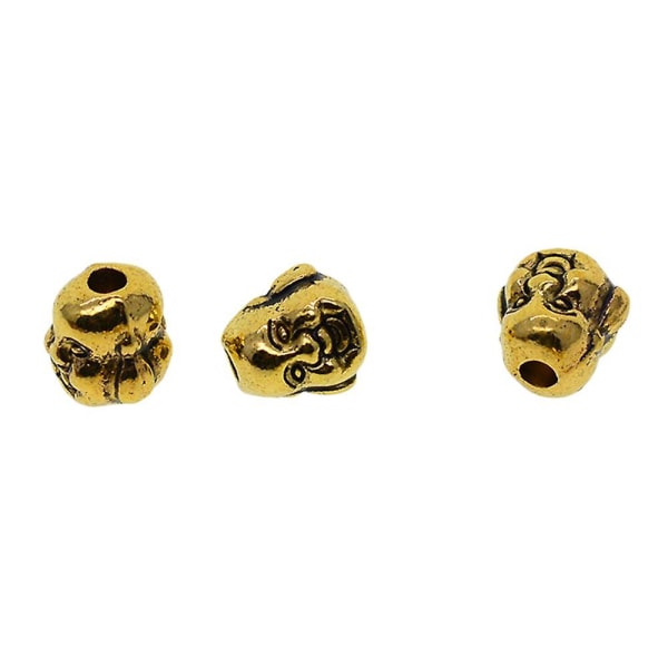 30 kpl Antiikki Smille 3d Buddha Spiral välikappale metallihelmiä kultainen väri