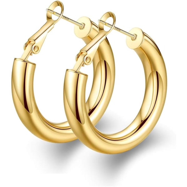 earrings women Howllow Chunky Hoop Earrings 14K Gold Plated Gold Hoops for Women