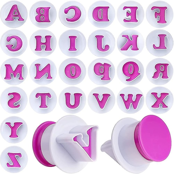 26 Pieces Alphabet Cookie Cutter Letters Fondant Icing Cake Decorating Cutters