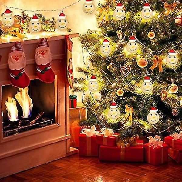 10 LED-jouluvalot, lumiukkovalosarja