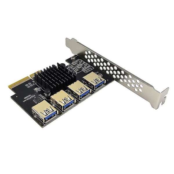 Pcie-sovitin Pci Express 4x - 16x -laajennusnousema 1 - 4 Usb3.0 -kerroinkortti