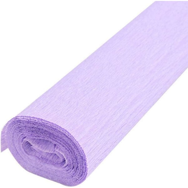 Crepepapir Farvet papir Buket Gaveindpakningspapir til Blomsterbuketter DIY Indpakning 50*250cm Lyslilla 1 Stk light purple blue