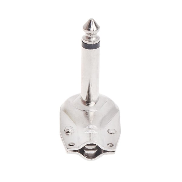 10 st 1/4\" 6,35 mm Mono Högtalare Höger Vinkel Gitarr Phono Plug Pancake-kontakt